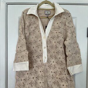 Tuckernuck Tan Crochet Collier Dress